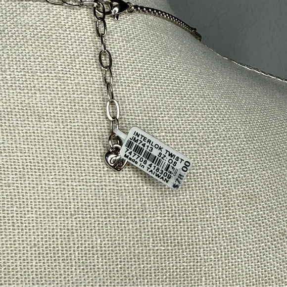 Brighton Necklace Interlock Twist Silver Tone Lobster Clasp New With Tags - Picture 4 of 5